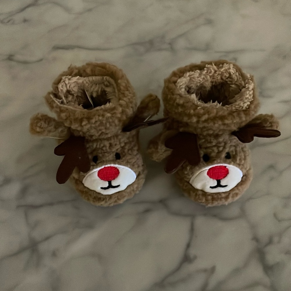 Reindeer Baby Booties